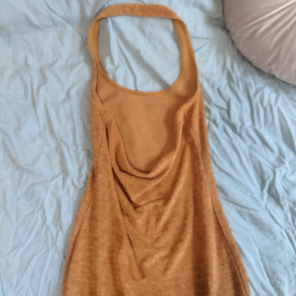 Meshki terry orange halter dress - Picture 3 of 4